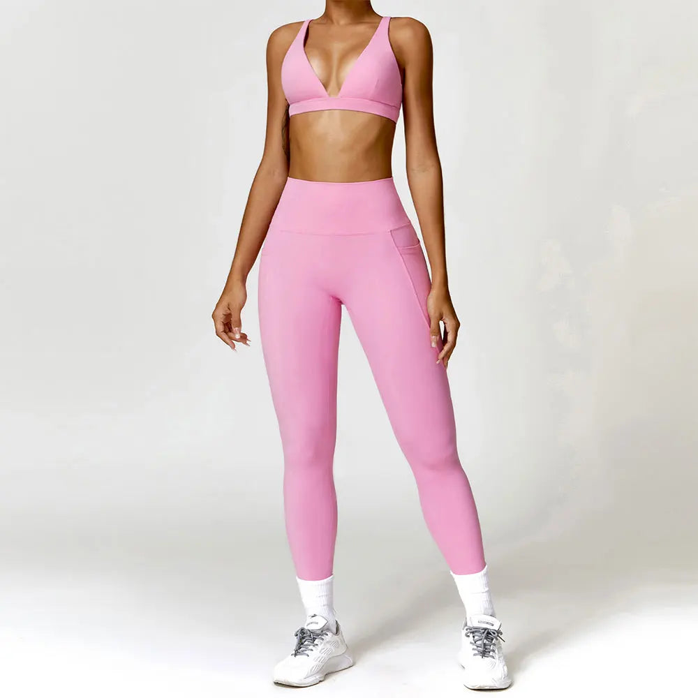Sport Suit Gym Wear Workout Clothes Gym High Waist Legging Fitness Sports Wear