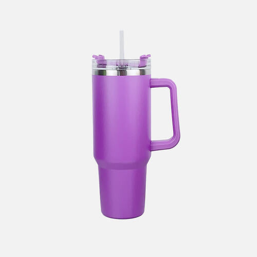 40 oz Stainless Steel Tumbler with Straw