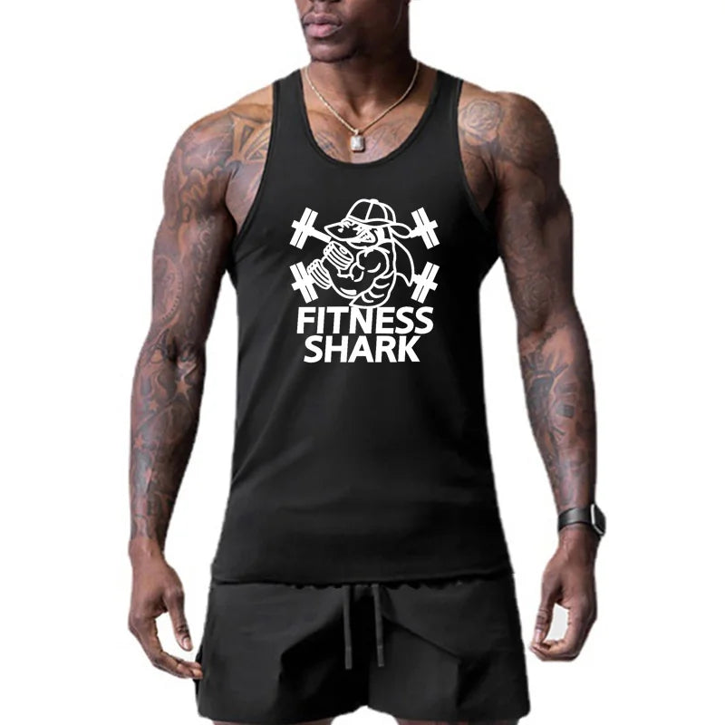 Gym Mens Summer Brand Workout Tank Top Bodybuilding Mesh