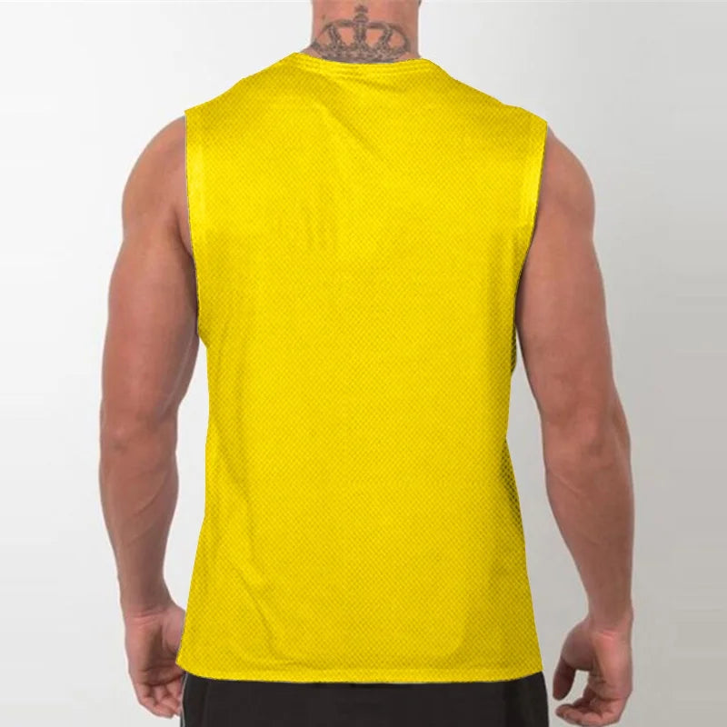 Comfortable Singlets Mesh Clothing Quick Dry Breathable Bodybuilding Vest