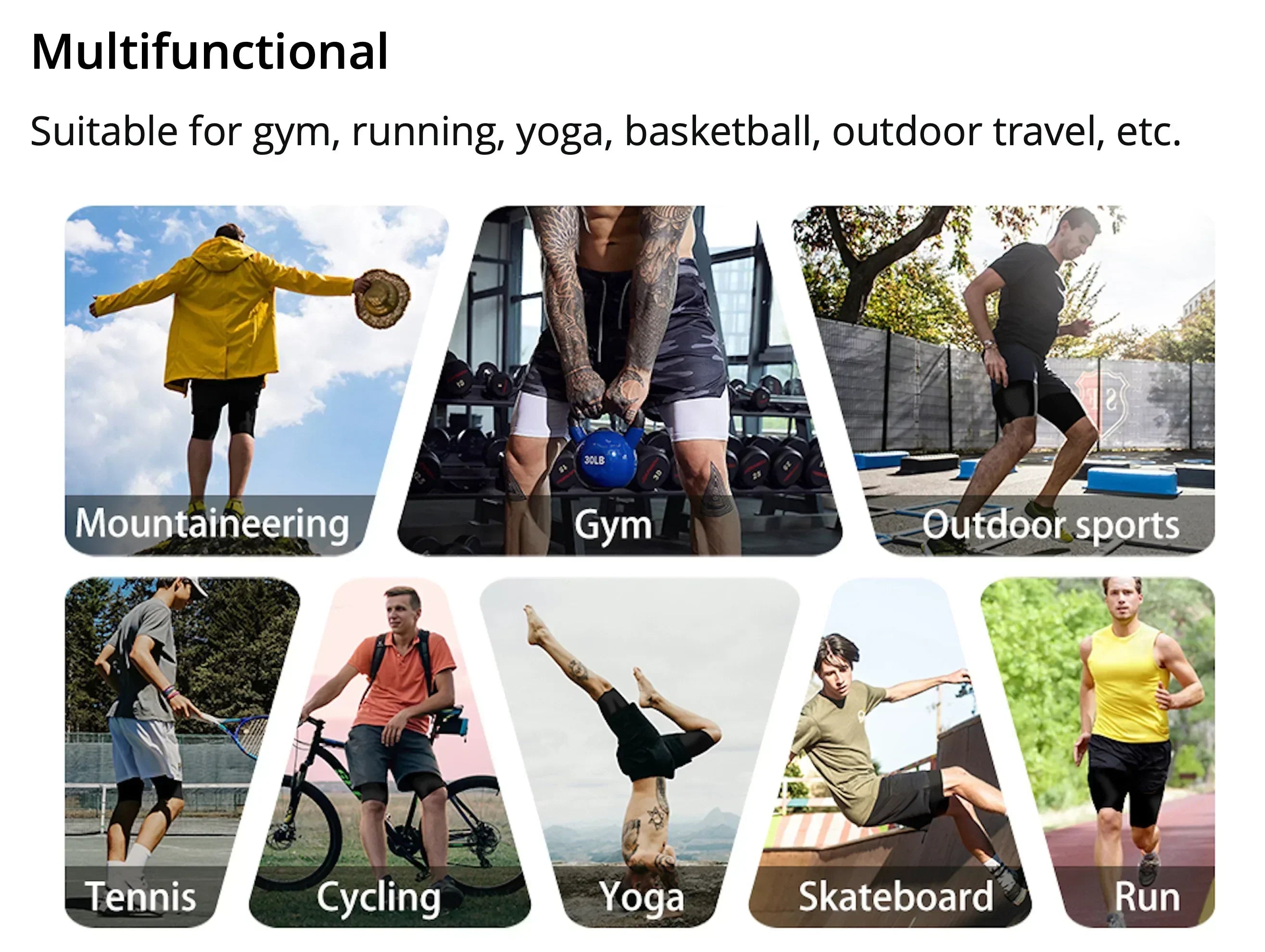 2025New Men Running Shorts Gym Sports Shorts 2 In 1 Quick Dry Workout Training Gym Fitness Jogging Short Pants Summer Men Shorts