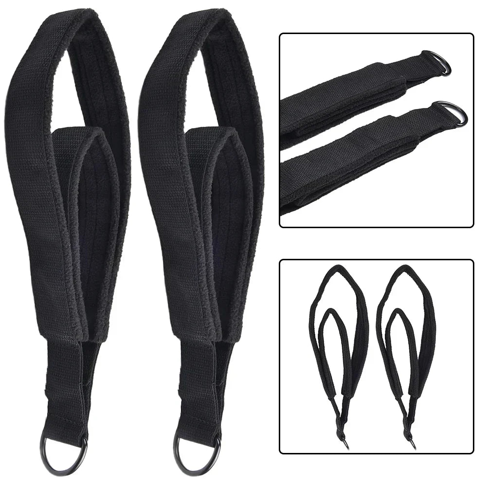 2PCS Pilates Double Loop Straps For Reformer Feet Fitness D-Ring Straps Handle Yoga Exercise Accessories For Home Gym Workout