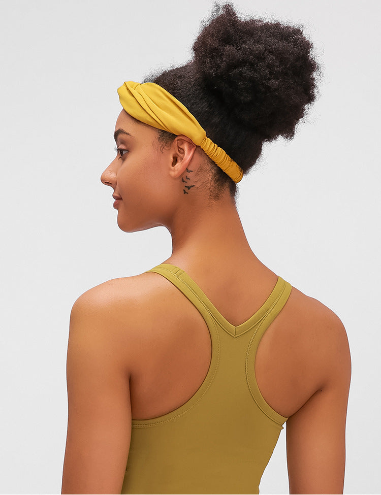 REACT TWIST Workout Yoga Hair Band - Gold