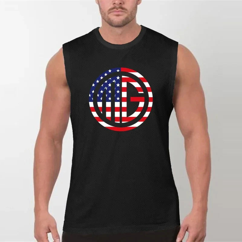 Gym Fitness Men's New Sportswear Undershirt Slimming R