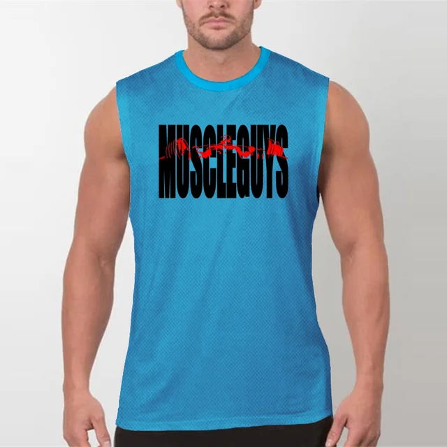 Comfortable Singlets Mesh Clothing Quick Dry Breathable Bodybuilding Vest