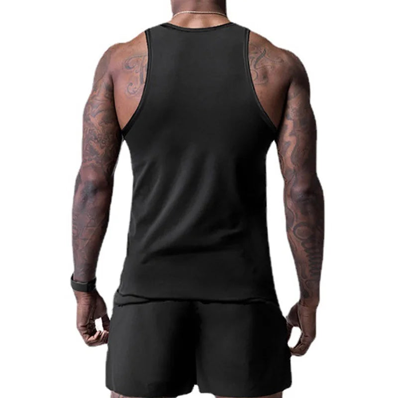 Mens Quick Dry O-Neck Fitness Tank Top