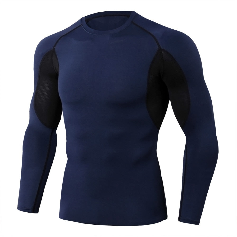 Long Sleeve workout compression breathable shirt for Men