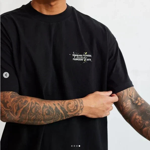 2025 Men's and Women's Fitness Short-sleeved T-shirts, Loose Cotton Round-neck T-shirts, Trendy and Fashionable