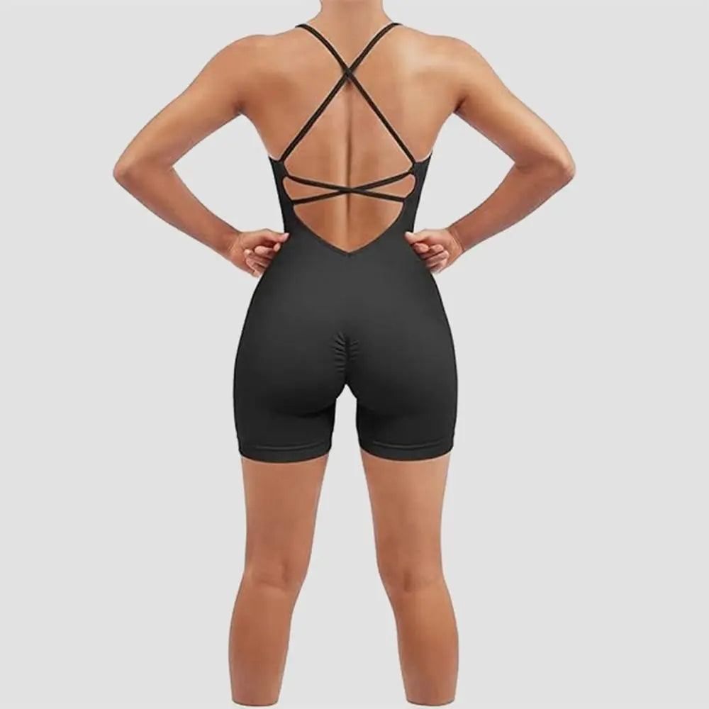 Fitness Leggings Women Yoga Bodysuit Shorts Lift Butt Slim Fit Women Jumpsuit Sportswear High Waist Breathable Sports Underwear