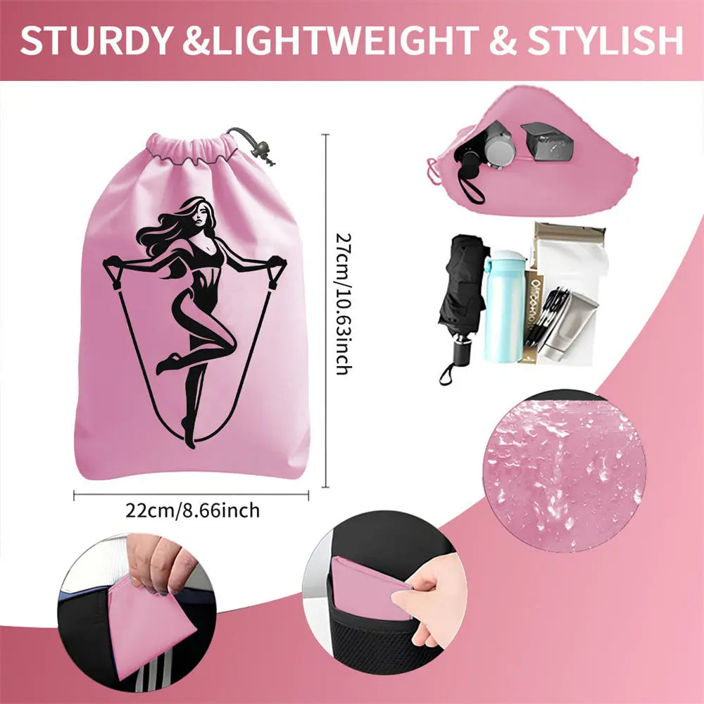 8pcs Yoga Fitness Set Includes Tensioner, Leg Clip, Jump Rope, Yoga Ring, Resistance Band, Action Illustration and Storage Bag