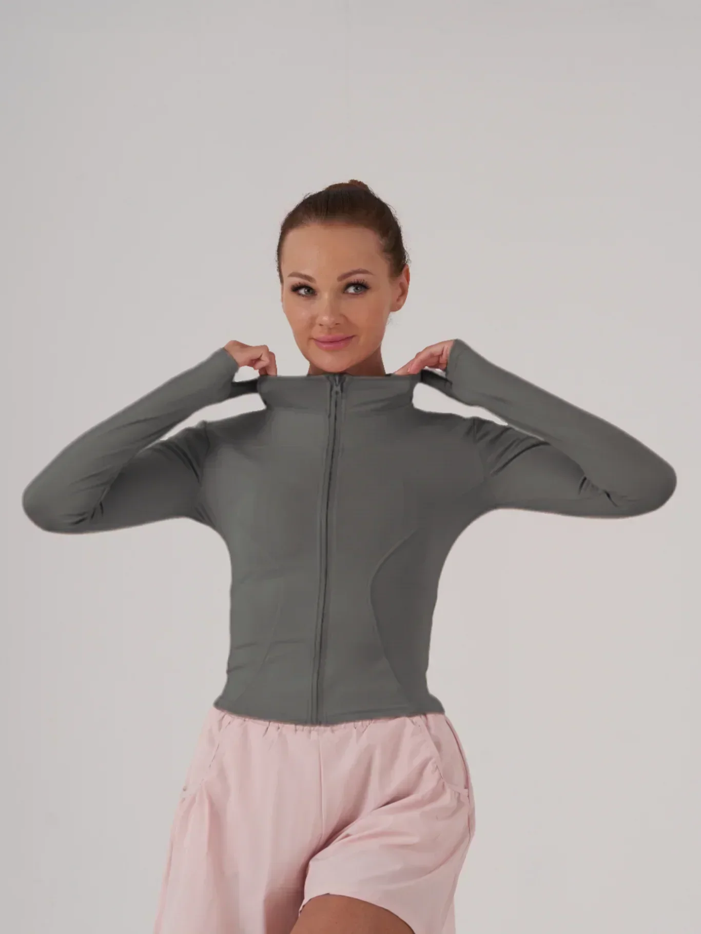 Fitfemme Sports Jacket Women Zip Fitness Yoga Shirt Winter Warm Gym Top Activewear Running Coats Workout Clothes For Cycling