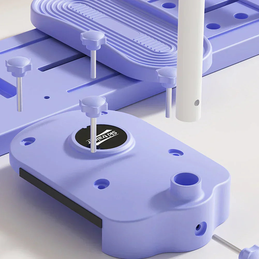 Fitness Ski Machine With Handle & Pull Rope Simulated Ski Trainer Foldable Ski Trainer Pelvic & Hip Strengthener for Home Gym ﻿