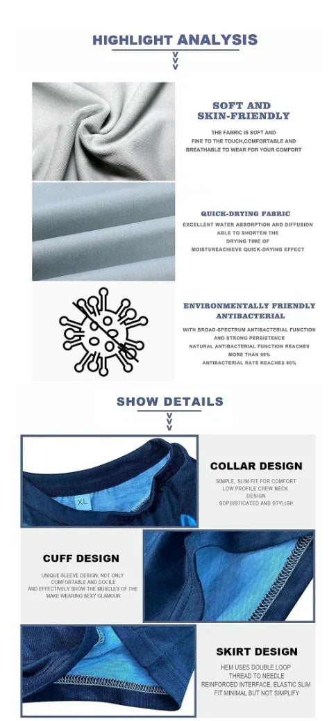 Fitness Sports Men T Shirt Training Muscle Breathable Tops Gym Exercise Short Sleeve Men Clothing 2025 Summer Quick Drying Tees