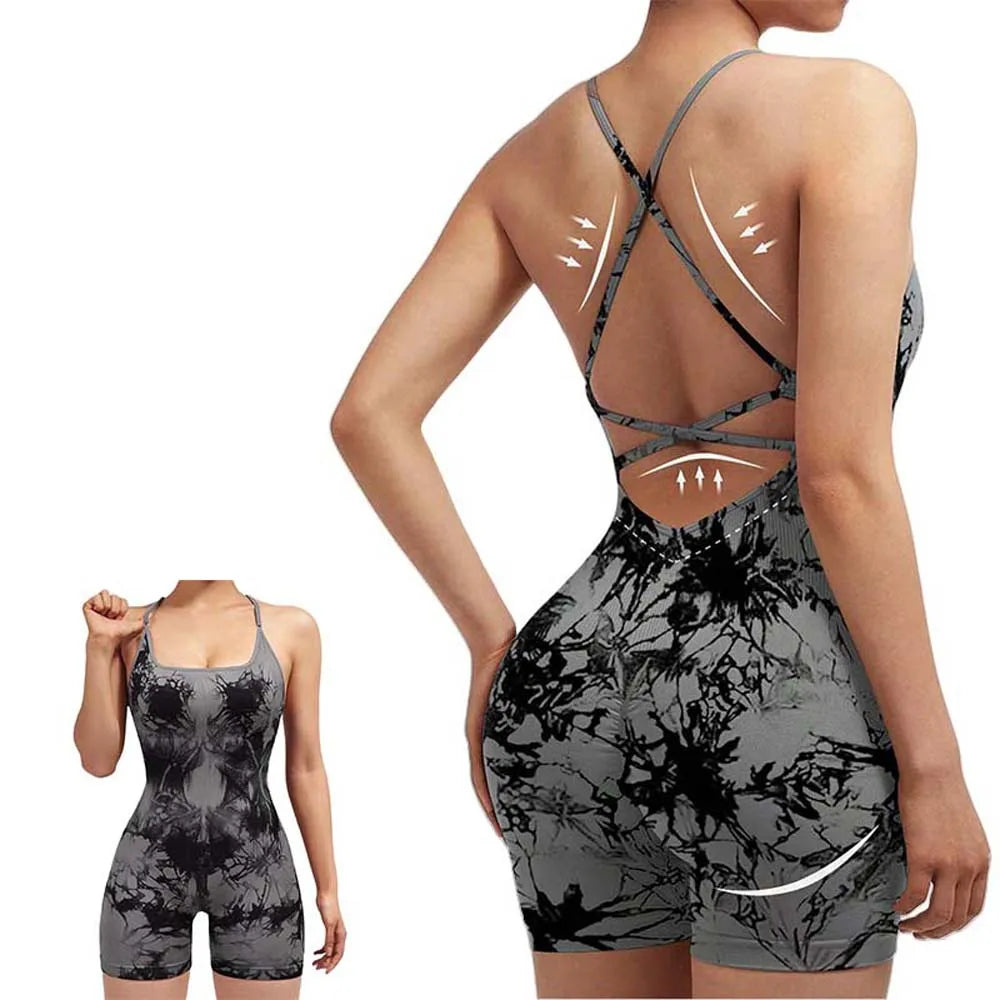 Fitness Leggings Women Yoga Bodysuit Shorts Lift Butt Slim Fit Women Jumpsuit Sportswear High Waist Breathable Sports Underwear