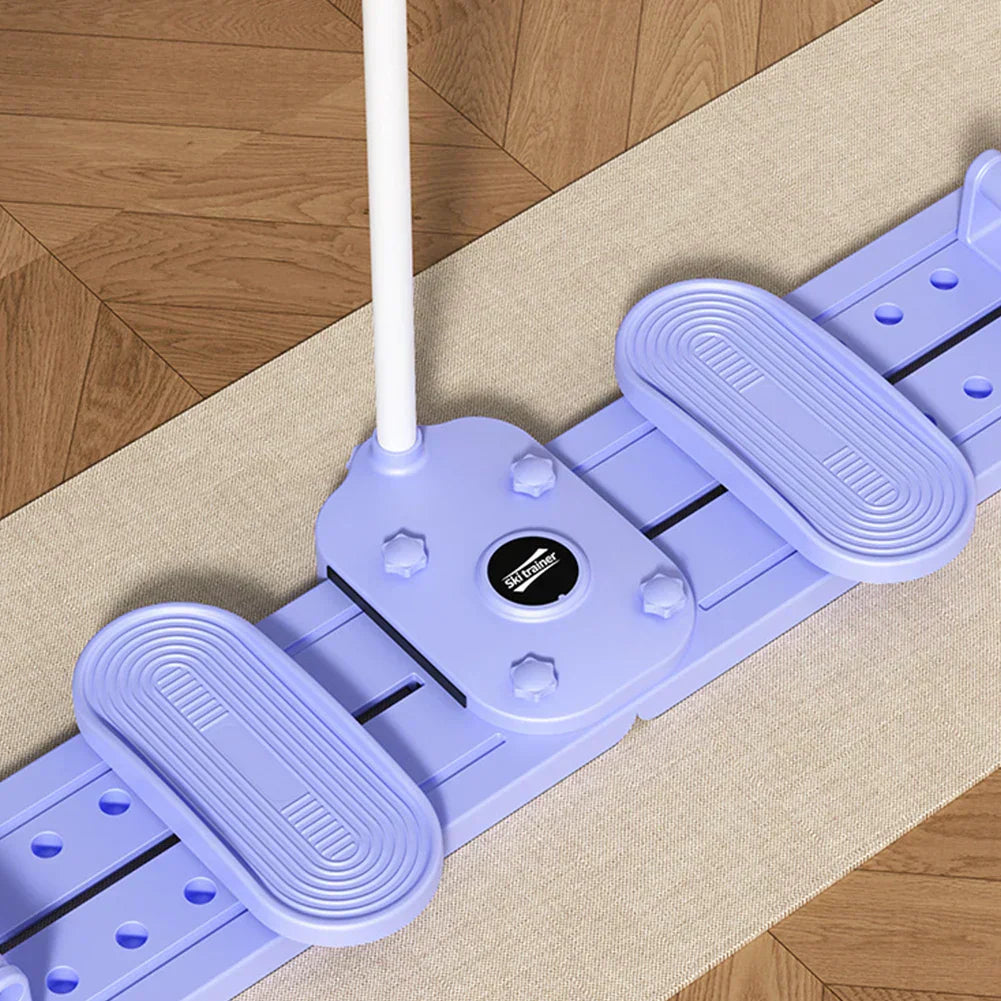 Fitness Ski Machine With Handle & Pull Rope Simulated Ski Trainer Foldable Ski Trainer Pelvic & Hip Strengthener for Home Gym ﻿